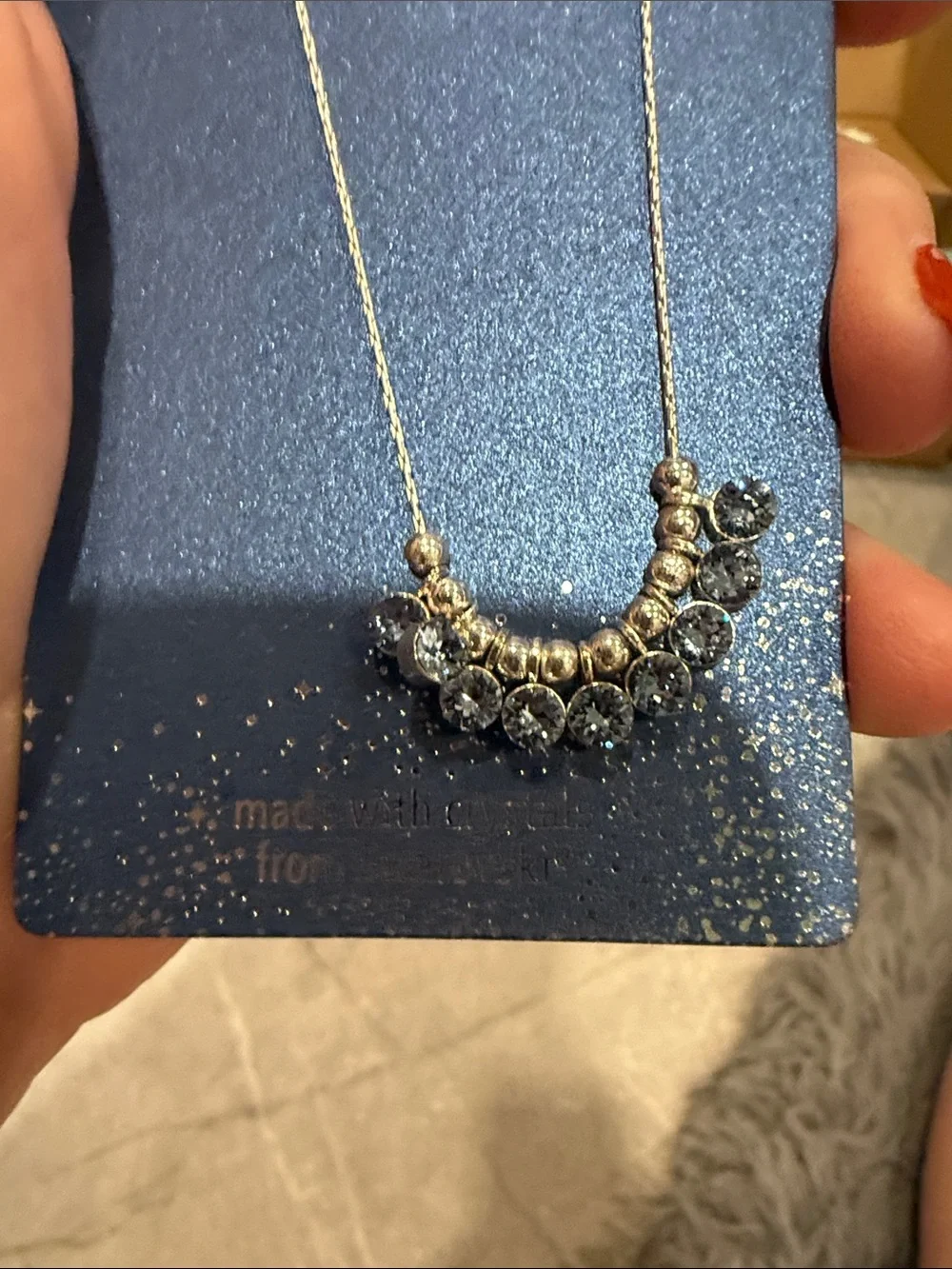 I Am Silver Beaded Pendant Necklace - Silver
